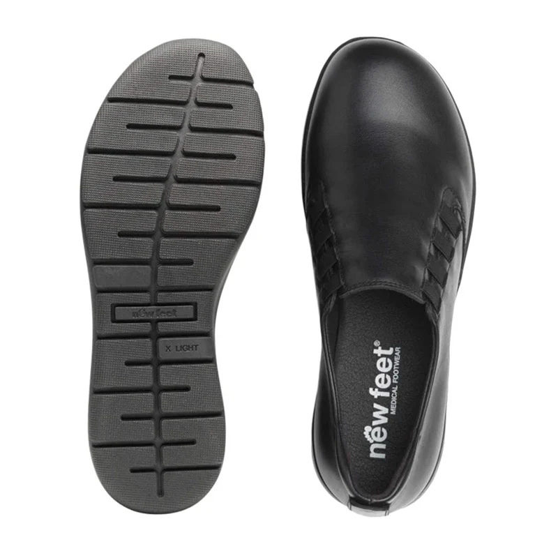 New Feet dameloafer - Sort