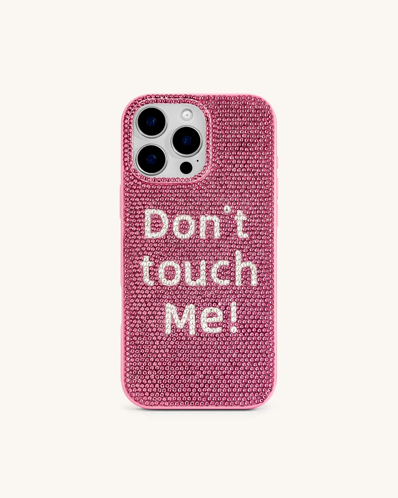 Phone-Hülle "Don't Touch Me!" – Mehrfarbig Rosa