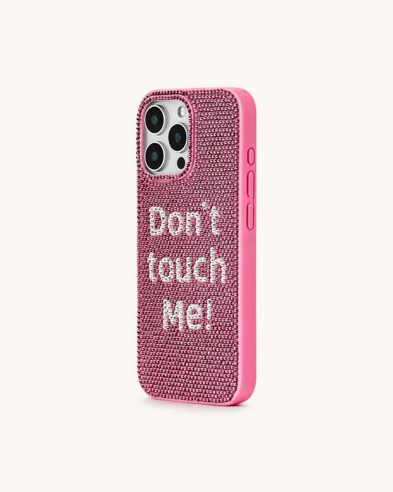 Phone-Hülle "Don't Touch Me!" – Mehrfarbig Rosa
