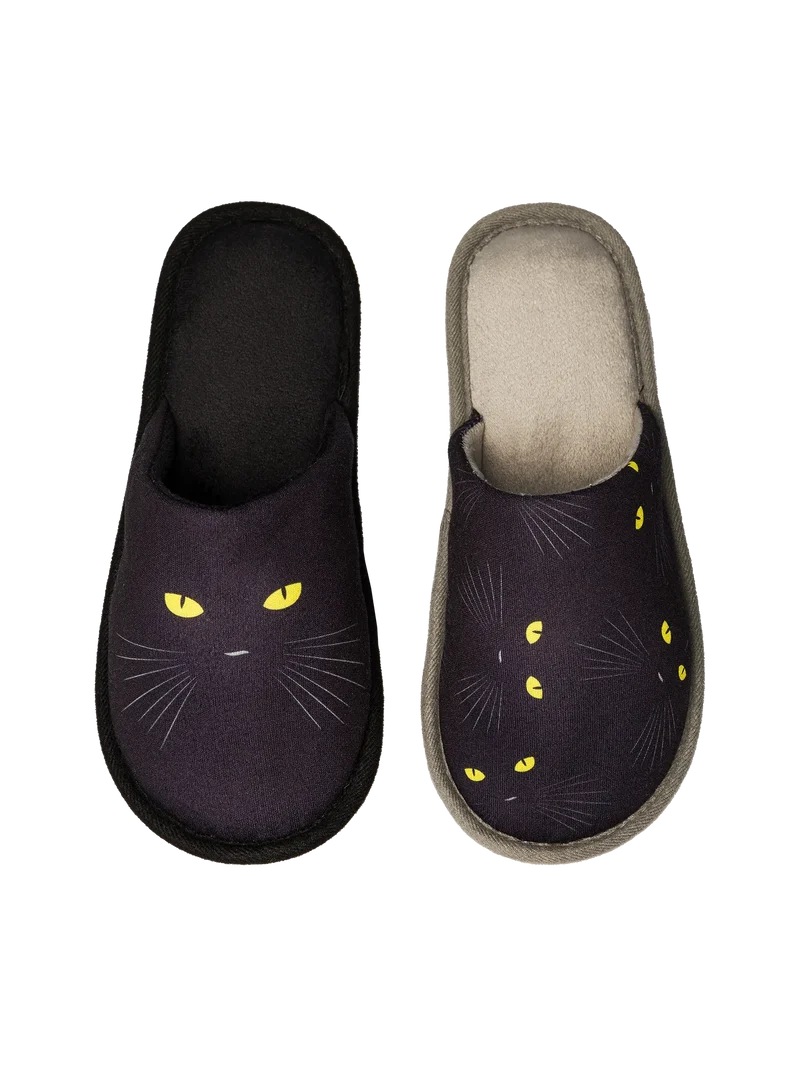 Lustige Hausschuhe Katzenaugen