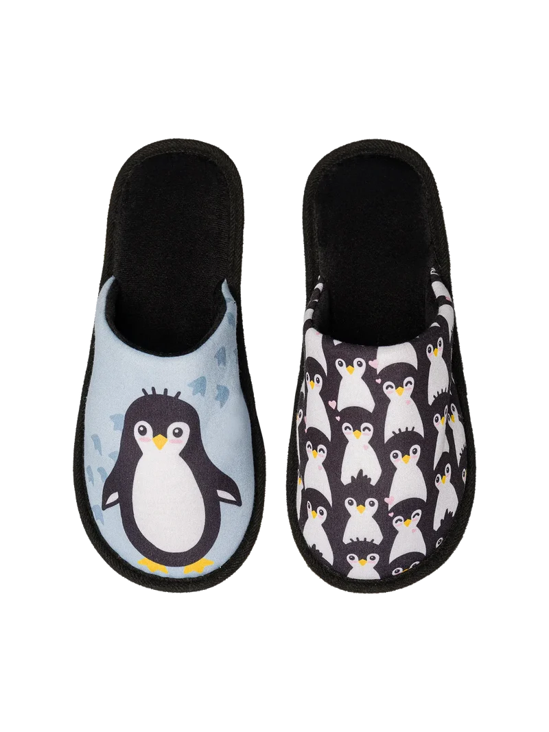 Lustige Hausschuhe Winterpinguin