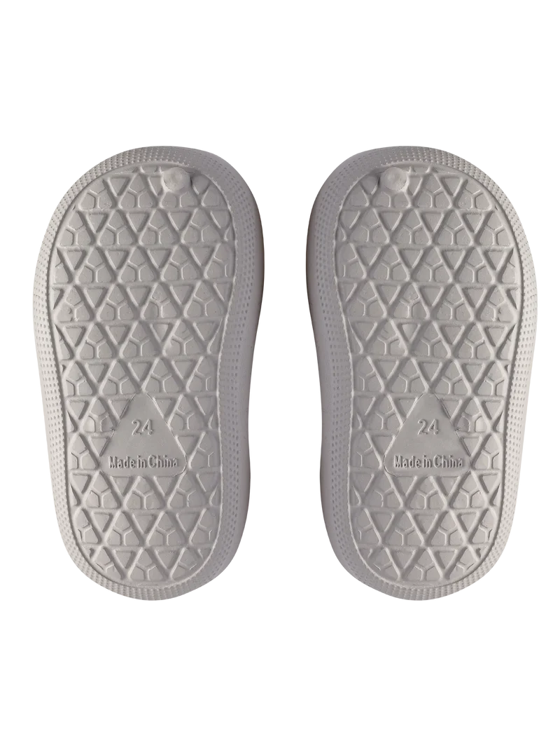Hellgraue Clog-Sandalen für Kinder