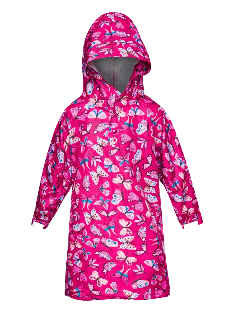 Lustiger Regenmantel für Kinder Rosa Schmetterlinge