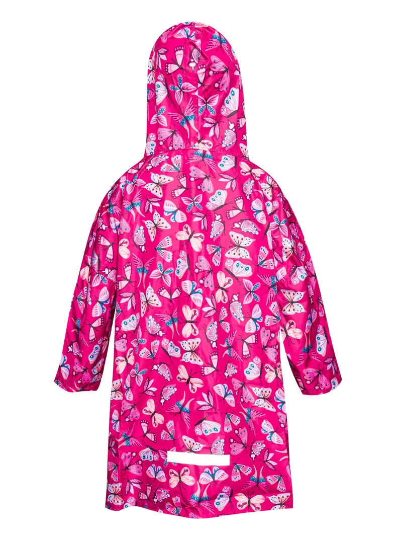 Lustiger Regenmantel für Kinder Rosa Schmetterlinge