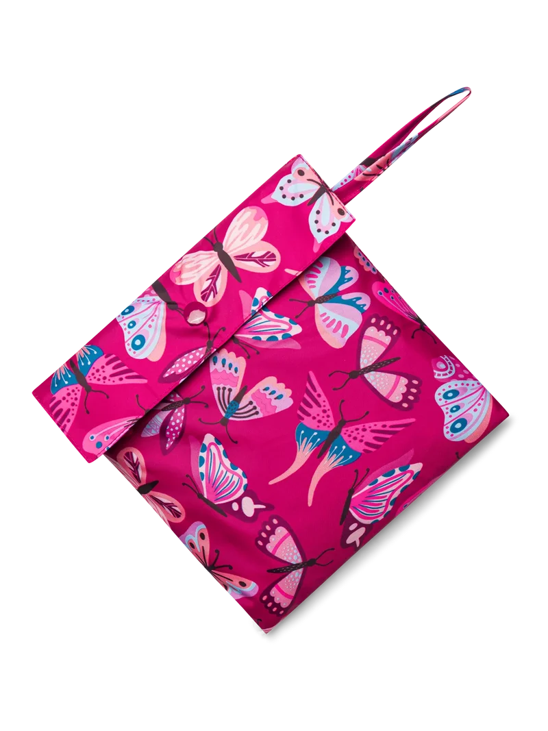 Lustiger Regenmantel für Kinder Rosa Schmetterlinge