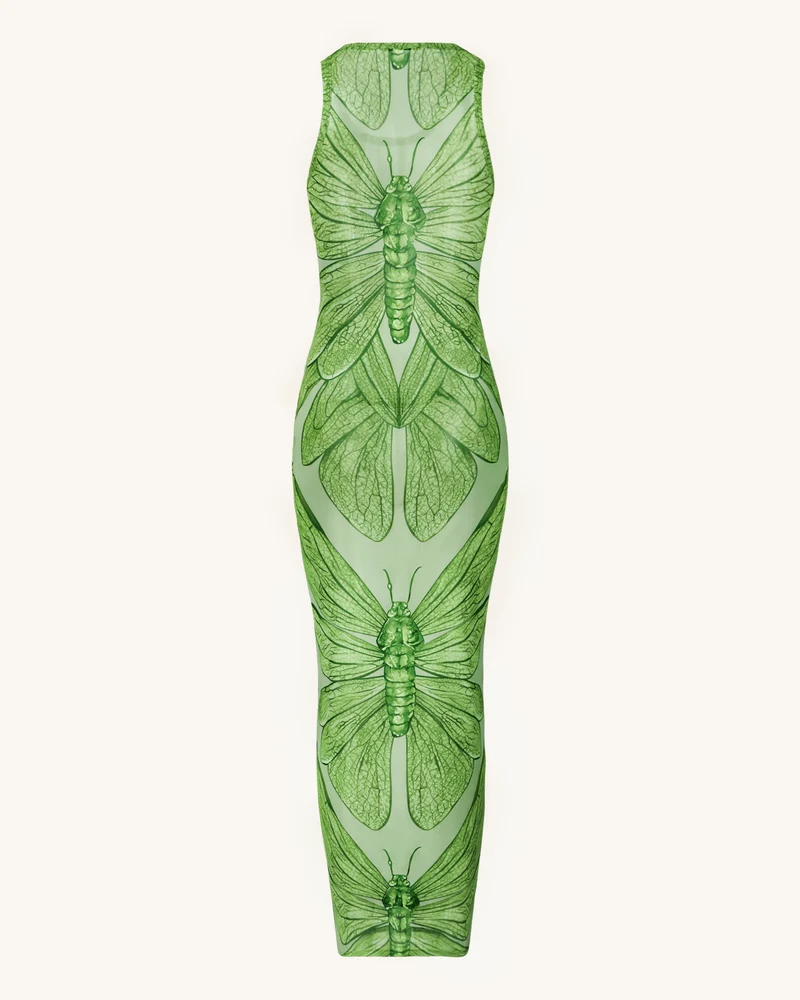 Dragonfly Axis Tank Mesh Kleid – Grün
