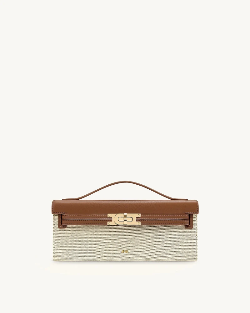 Bria Strukturierte Henkeltasche – Schwarzes Canvas
