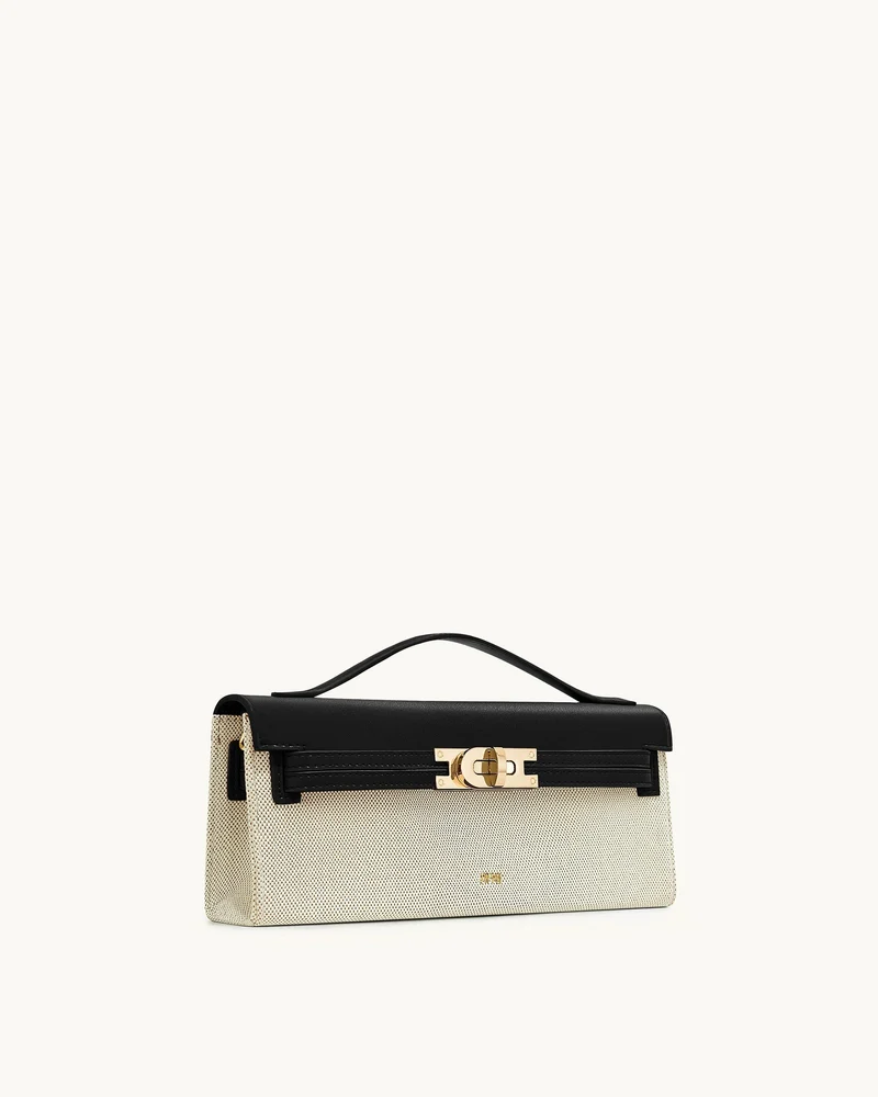 Bria Strukturierte Henkeltasche – Schwarzes Canvas