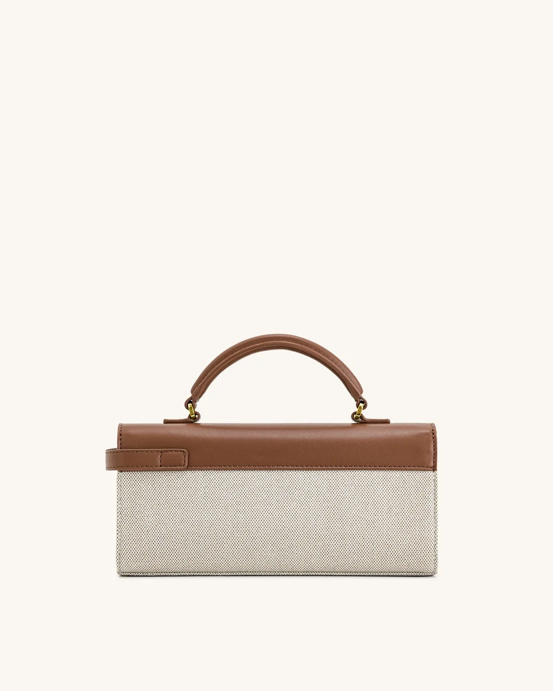 Keyla Handtasche mit Henkel – Braunes Canvas