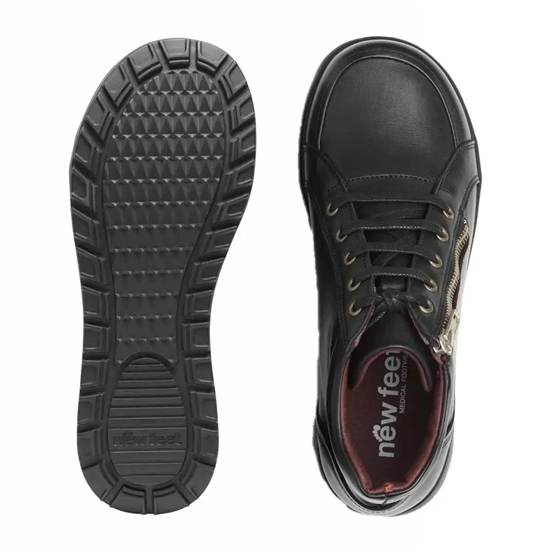 New Feet lav damestøvle - Sort