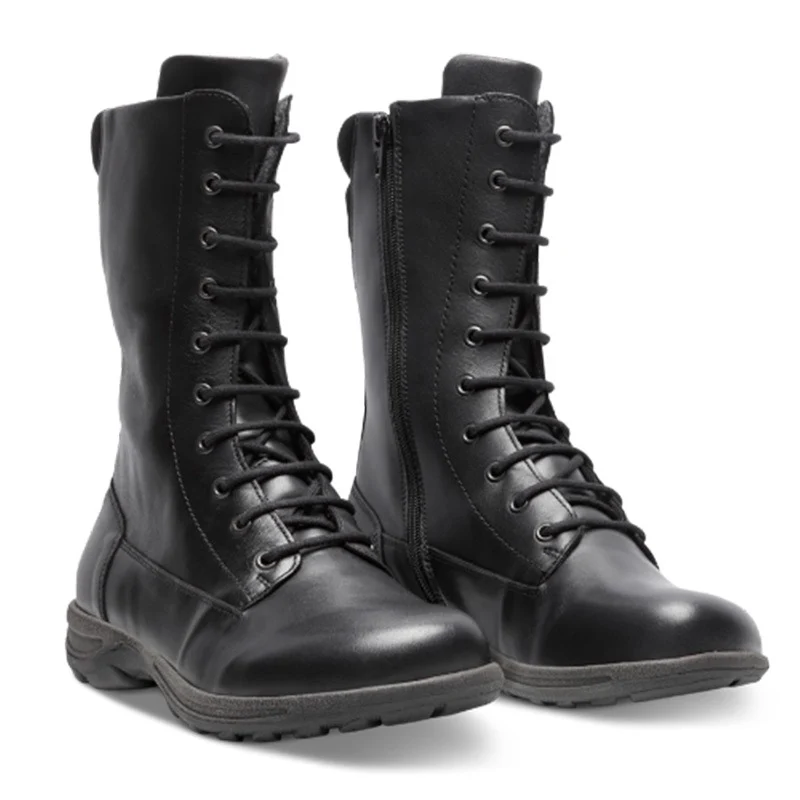 New Feet lang damestøvle - Sort
