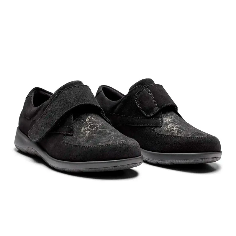 New Feet damesko med velcrorem - Sort