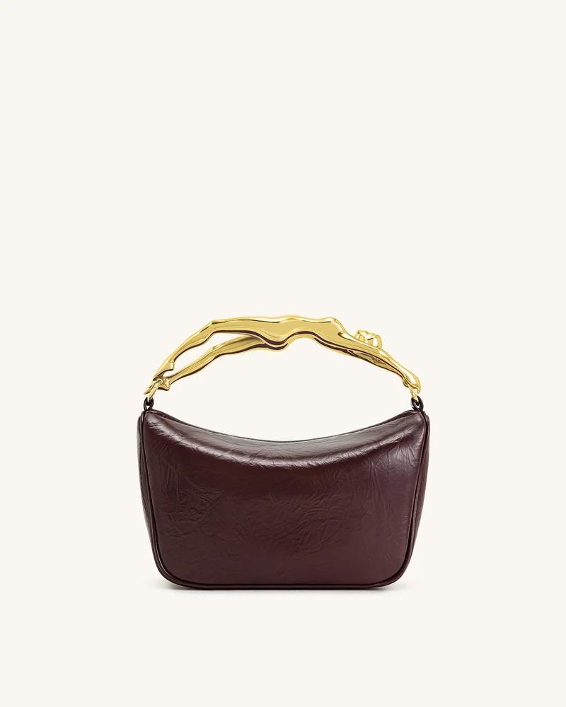 Jenny Handtasche mit Griff in Menschform – Dunkles Burgunderrot