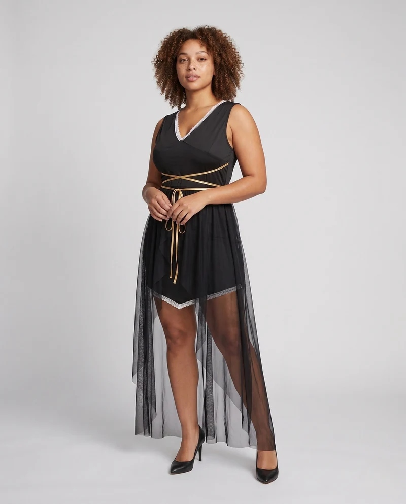 Damen elegantes Kostümkleid mit transparenten Akzenten Nord Taschen