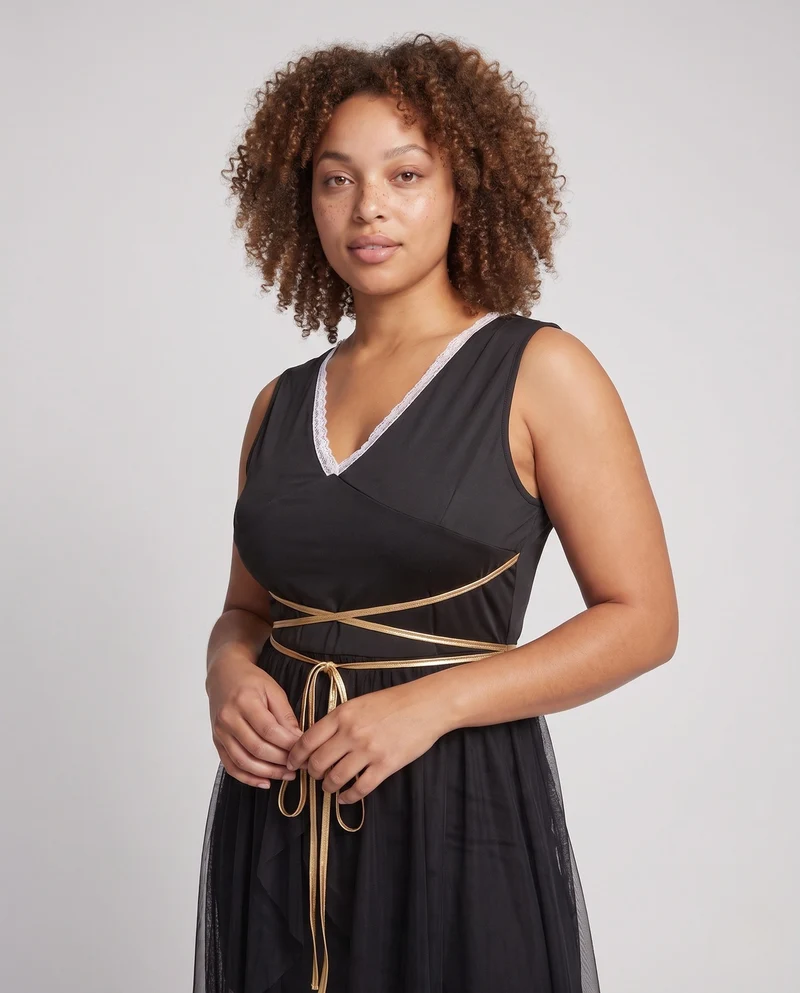 Damen elegantes Kostümkleid mit transparenten Akzenten Nord Taschen
