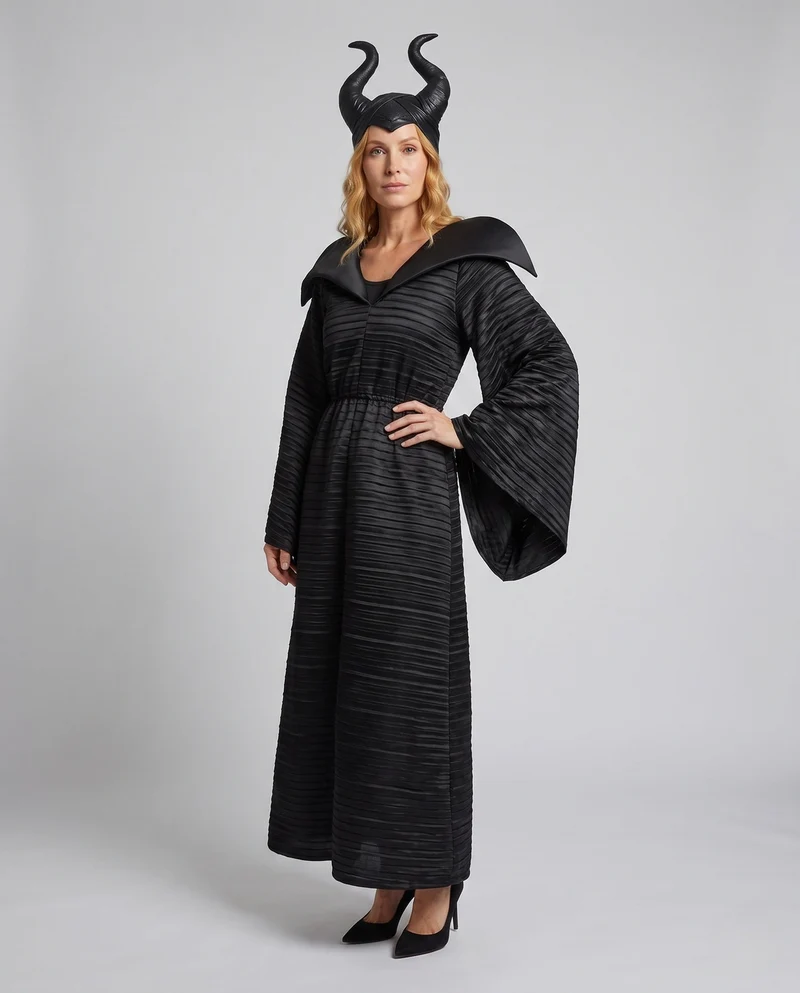 Damen Elegantes und mystisches Kostüm mit schimmernden Stoff und edlen Accessoires Nord Taschen