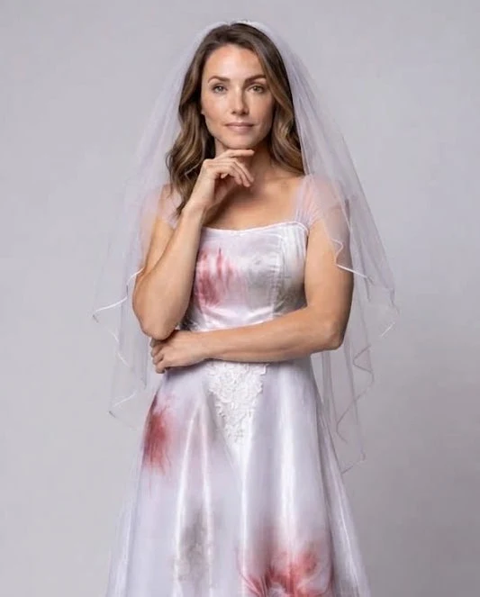Damen Gruseliges Hochzeitskleid mit Spitzen-Details Nord Taschen