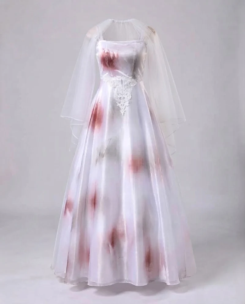 Damen Gruseliges Hochzeitskleid mit Spitzen-Details Nord Taschen