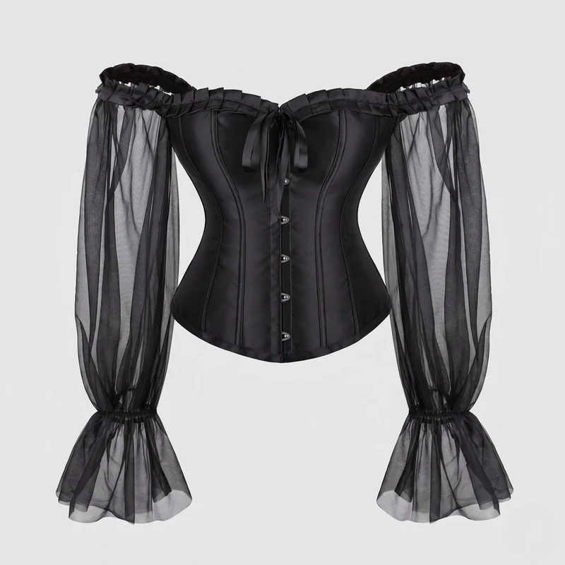 Damen Hexen Kostüm mit transparenten Ärmeln und auffälligem Hut Nord Taschen