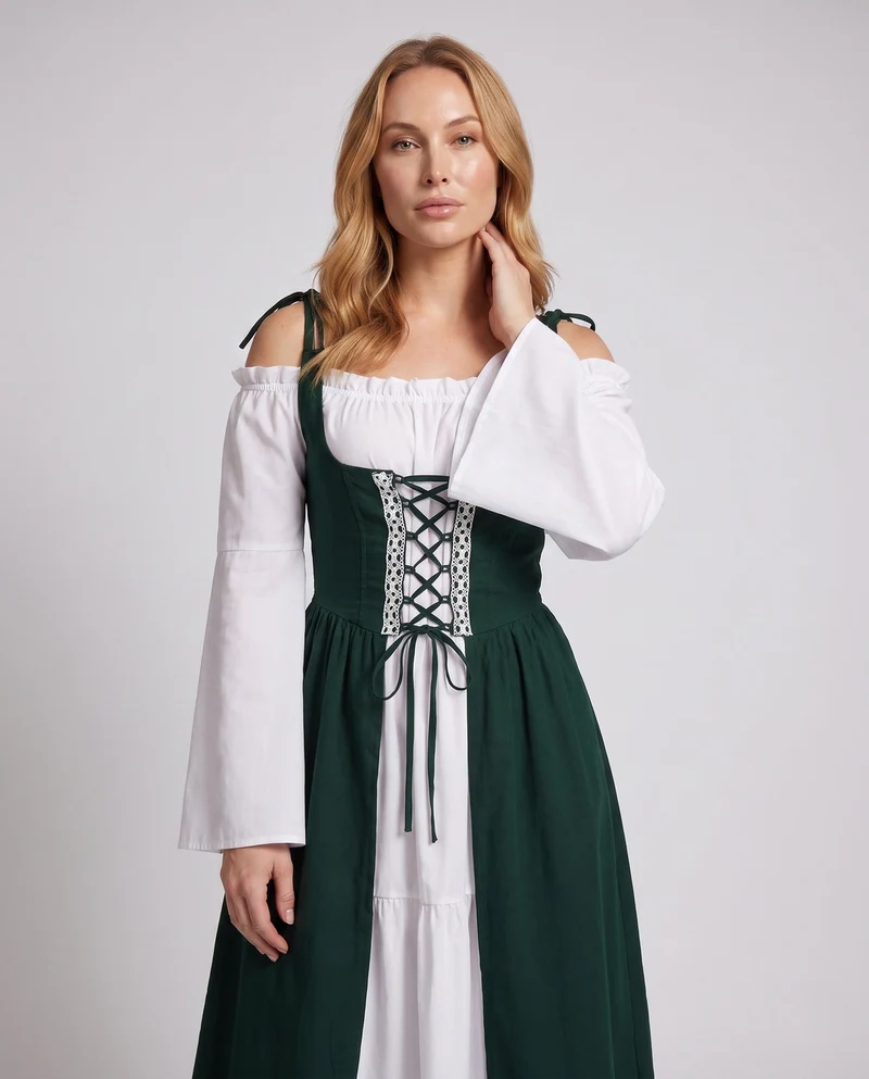 Damen historisches Gewand mit raffinierten Schnürdetails Nord Taschen