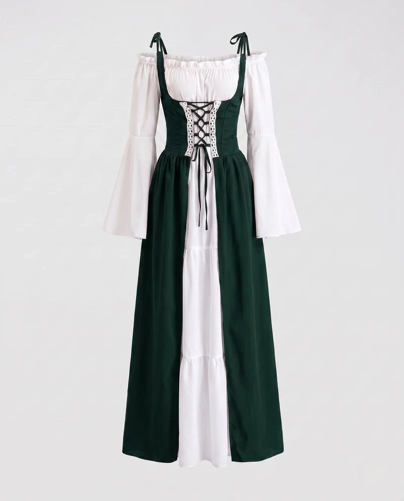 Damen historisches Gewand mit raffinierten Schnürdetails Nord Taschen