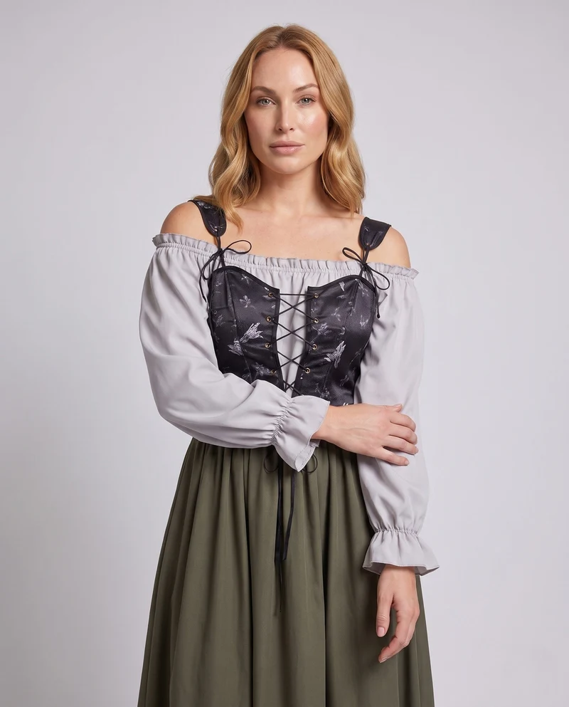 Damen historisches Landhauskleid Nord Taschen