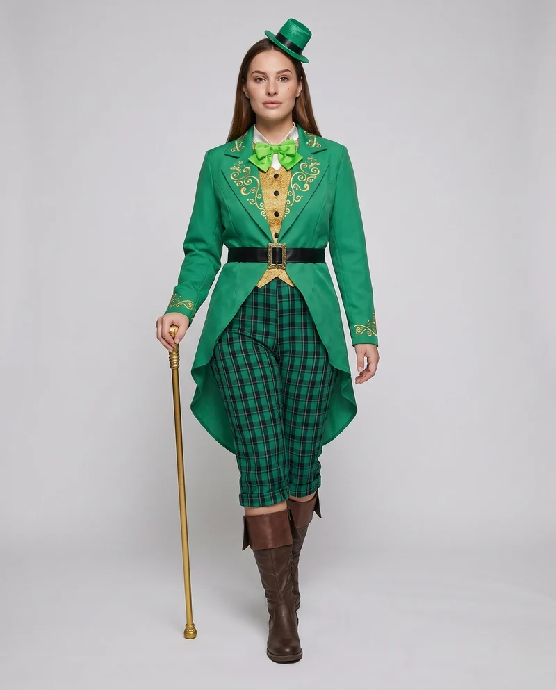 Damen Kostüm als fröhliche Leprechaun Nord Taschen