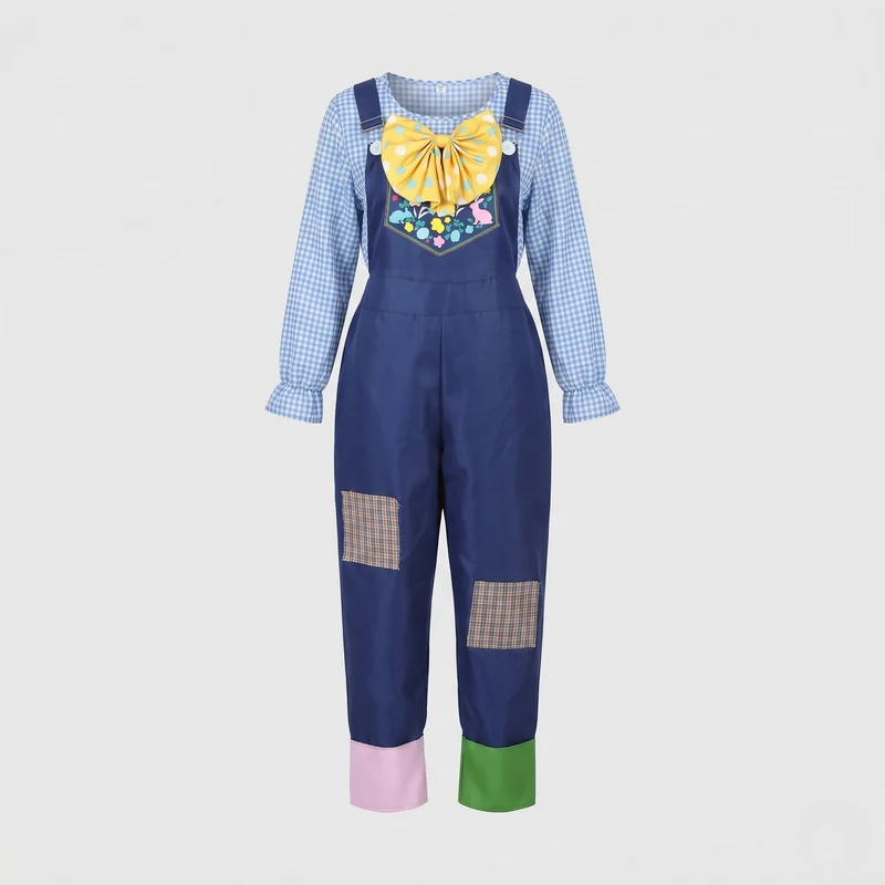 Damen Kostüm für Karneval mit Hasenmaske und Latzhose Nord Taschen