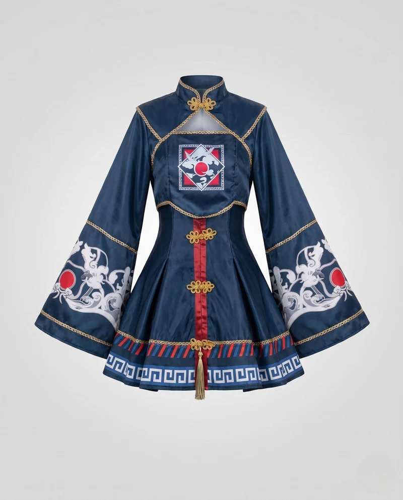 Damen Kostüm im traditionellen asiatischen Stil Nord Taschen