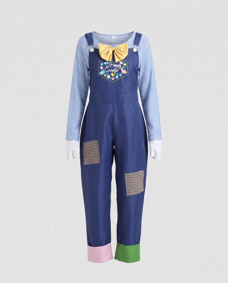 Damen lustiges Häschen-Kostüm mit overall und Maske Nord Taschen
