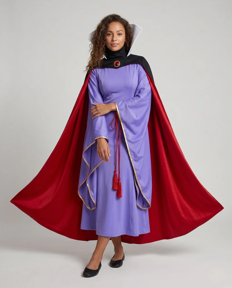 Damen Märchenhafte Hexenkleidung mit voluminösem Umhang Nord Taschen