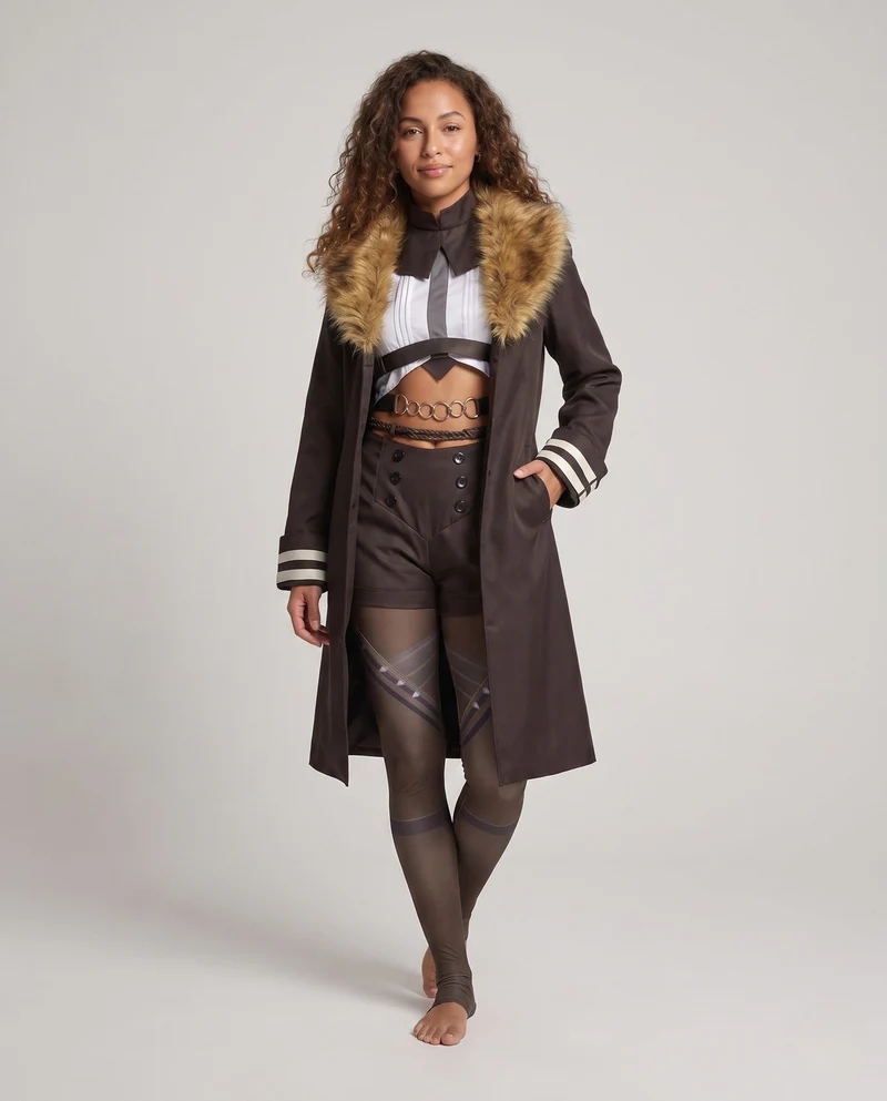 Damen Kostümset mit kunstvollem Umhang und femininen Details Nord Taschen