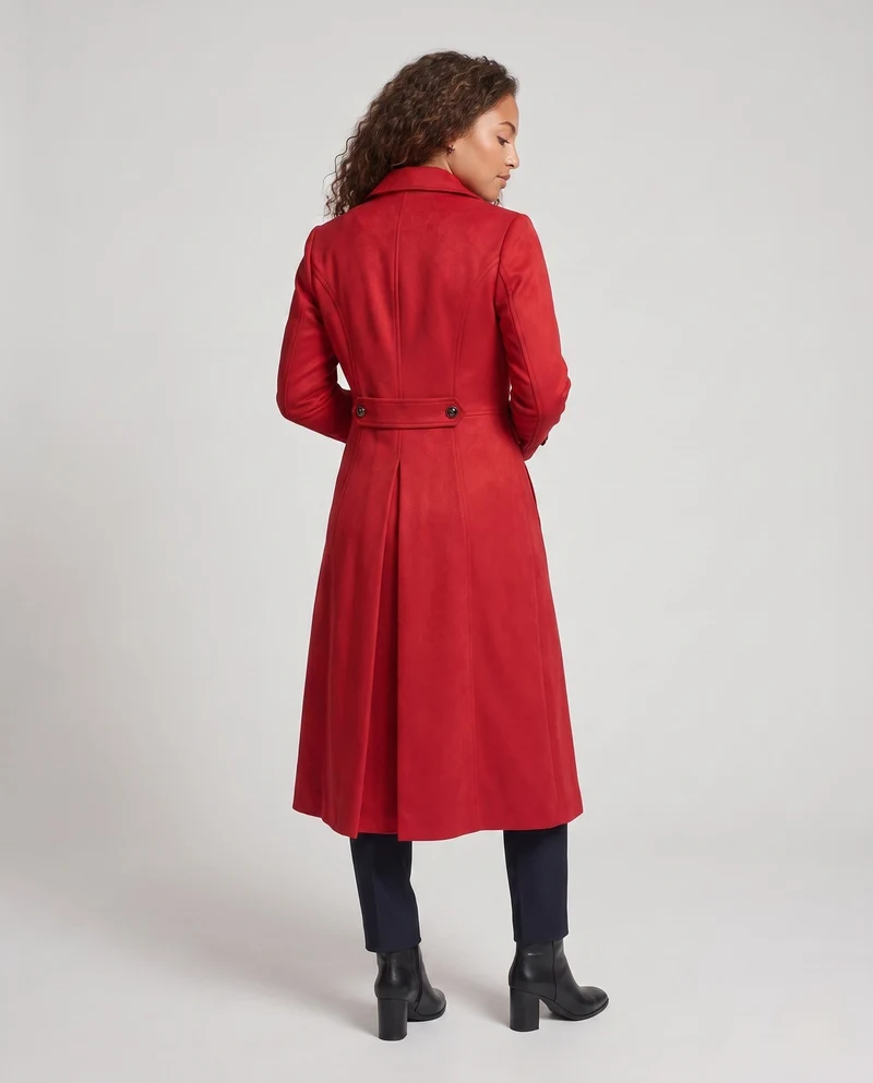 Damen langer Mantel mit kunstvollen Knöpfen und eleganter Silhouette Nord Taschen