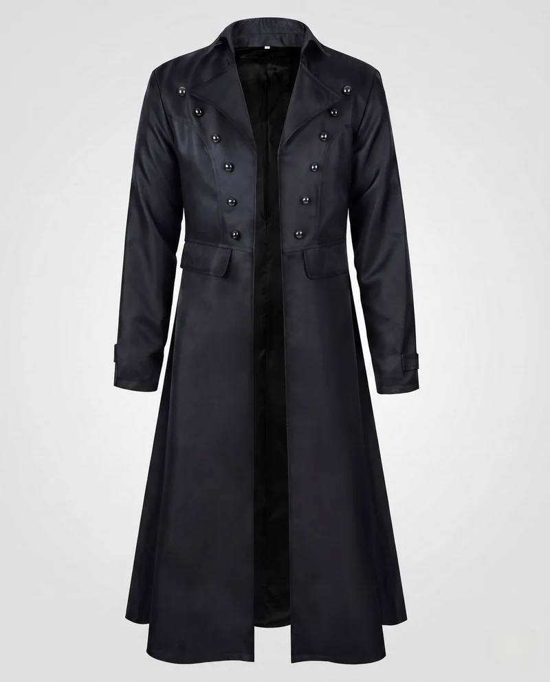 Damen langer Mantel mit kunstvollen Knöpfen und eleganter Silhouette Nord Taschen