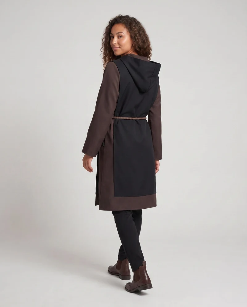 Damen Mönchskostüm mit Kapuze und kunstvollen Details Nord Taschen