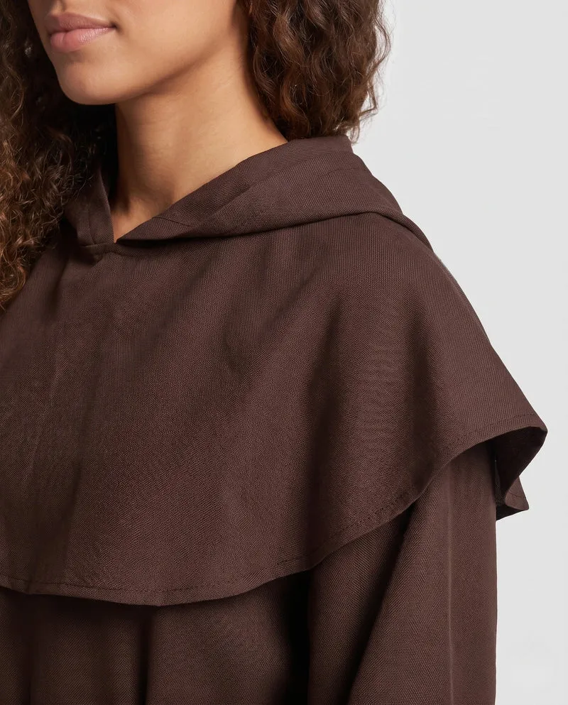 Damen Mönchskostüm mit Kapuzenumhang und Taillengürtel Nord Taschen