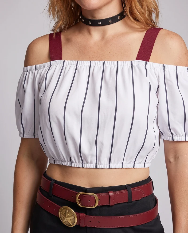 Damen Stylish Crop-Top und Palazzo-Hosen Set Nord Taschen