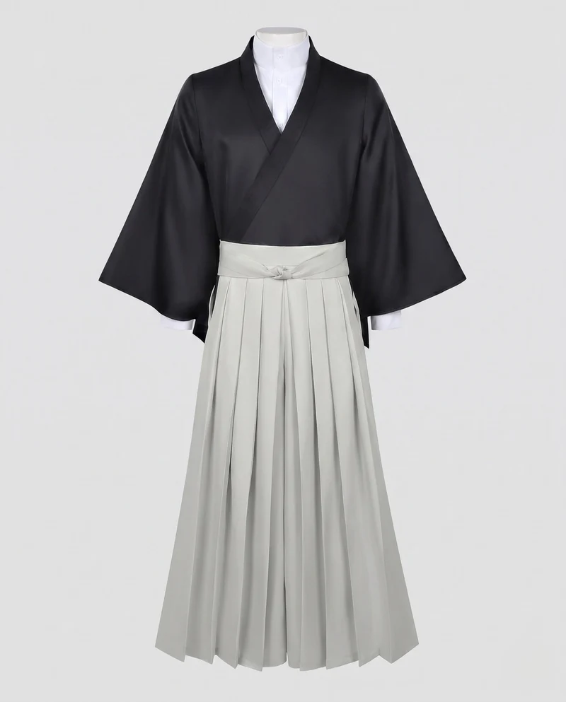 Damen traditionelles Kimono-Outfit mit Gürtel und Hemd Nord Taschen