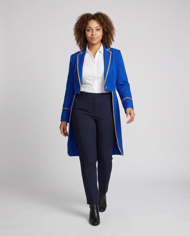 Damen traditionelles Kostümset mit eleganten Applikationen und vielseitigen Accessoires Nord Taschen