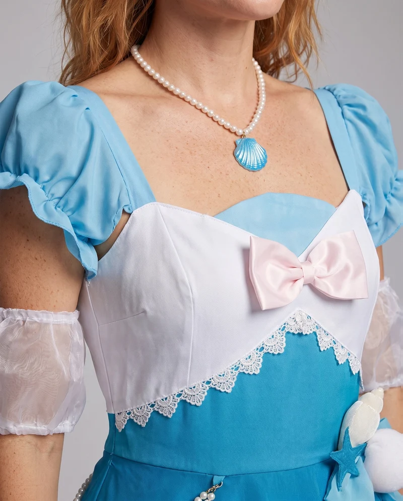 Damen verspieltes Cosplay-Kleid mit Rüschendetails und Accessoires Nord Taschen