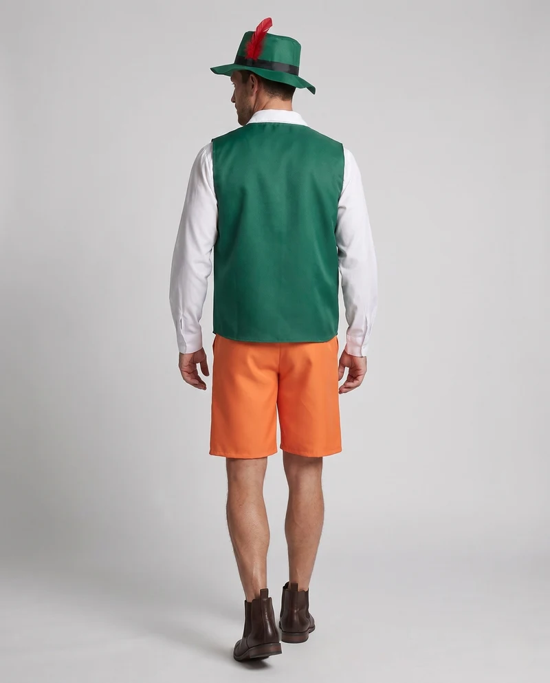 Herren Oktoberfest-Kostüm-Set mit schickem Hut, Weste, Bluse und Latzhose Nord Taschen