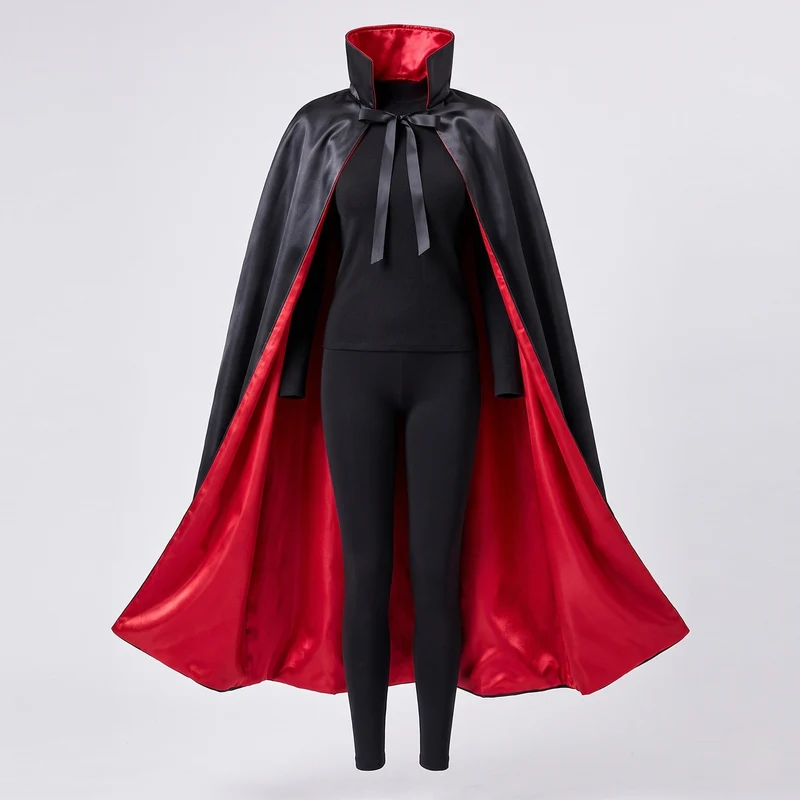 Damen eleganter Umhang mit rot gefütterter Kapuze Nord Taschen