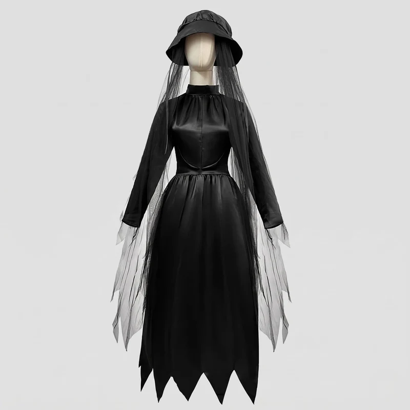Damen Elegantes Halloween-Kostüm mit transparenten Details Nord Taschen