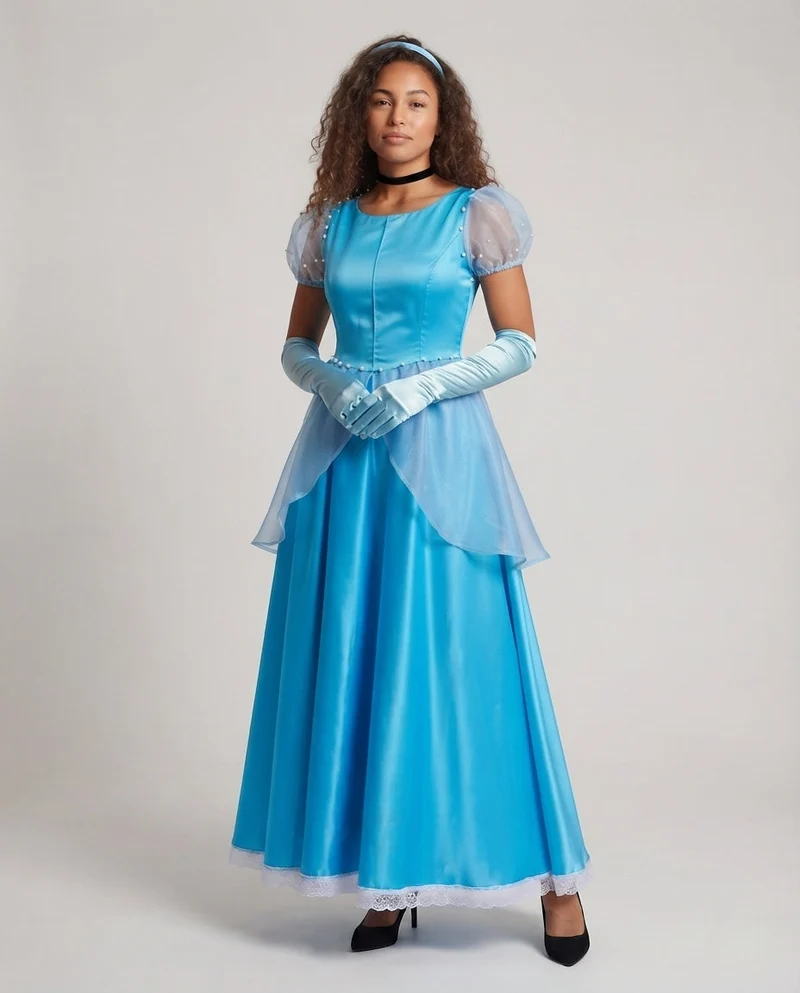 Damen märchenhaftes Ballkleid mit elegantem Überrock Nord Taschen