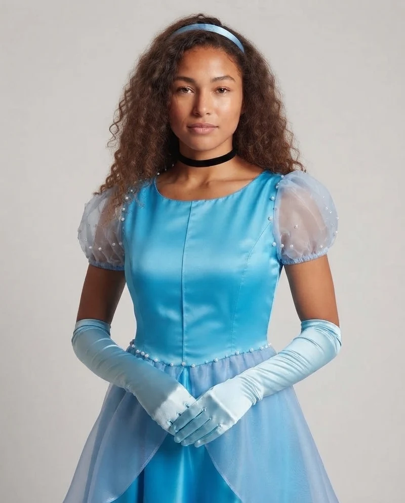 Damen märchenhaftes Ballkleid mit elegantem Überrock Nord Taschen