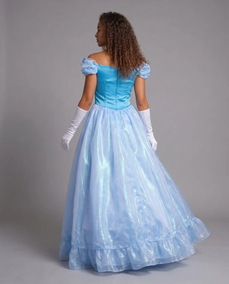 Damen märchenhaftes Ballkleid mit schimmerndem Tüll und eleganten Puffärmeln Nord Taschen