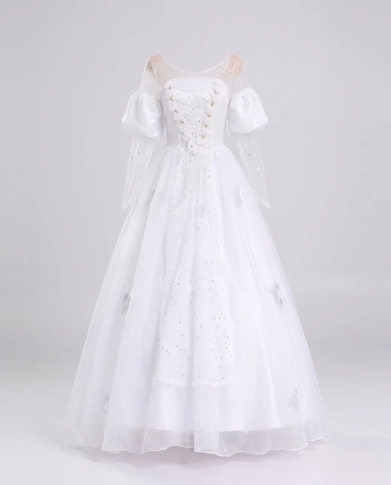 Damen märchenhaftes Ballkleid mit transparenten Ärmeln Nord Taschen