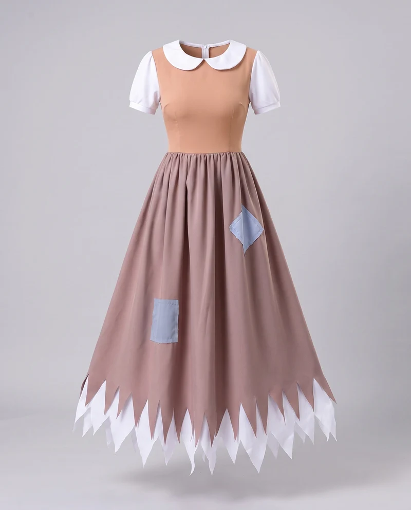 Damen Märchenhaftes Kostümkleid mit Ärmeln und zarten Details Nord Taschen