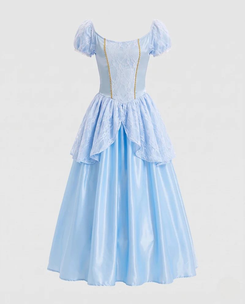 Damen Märchenhaftes Prinzessinnenkostüm mit Glitzer und Rüschen Nord Taschen