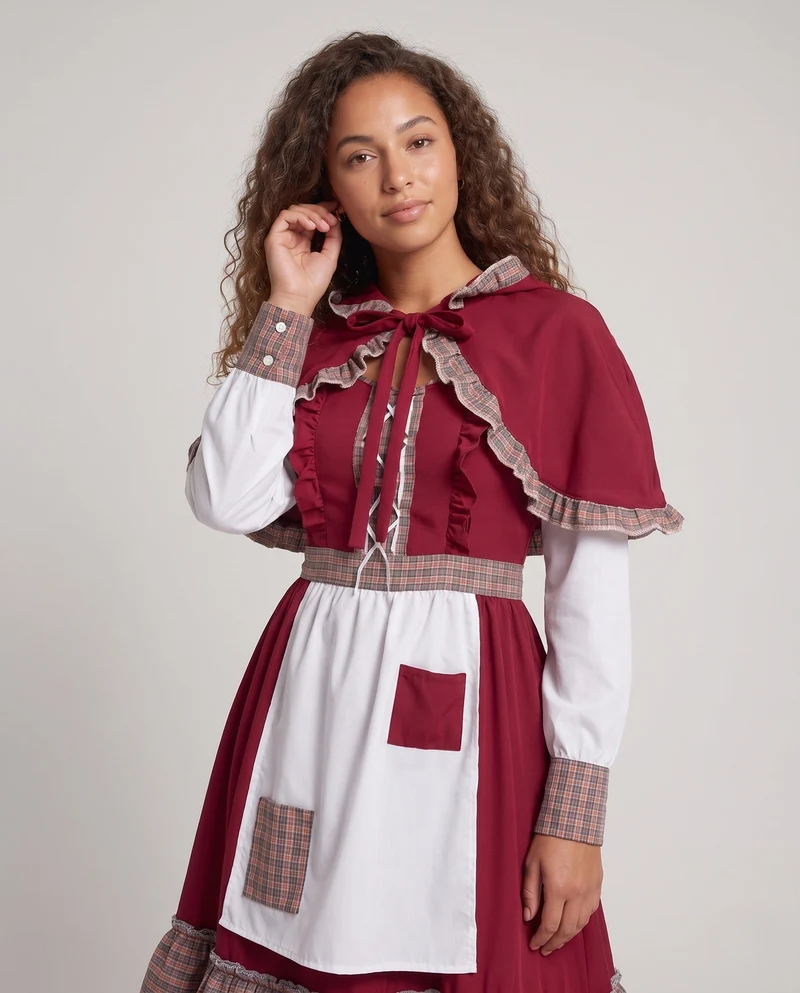 Damen Märchenhaftes Rotkäppchen-Kleid Nord Taschen
